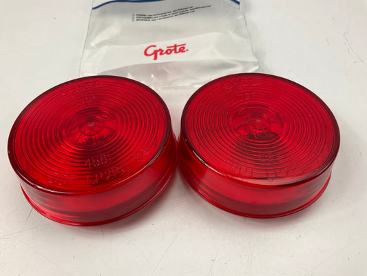 (2) Grote 45812 RED 2-1/2''  Round Clearance Marker Light Lamp