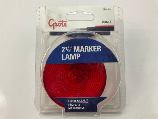 Grote 45812-5 Red 2-1/2'' Round Clearance Marker Light Lamp
