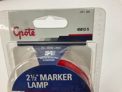 Grote 45812-5 Red 2-1/2'' Round Clearance Marker Light Lamp