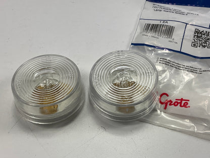 (2) Grote 45821 Twist In License Plate Light Lamps - 2'' Clear Round