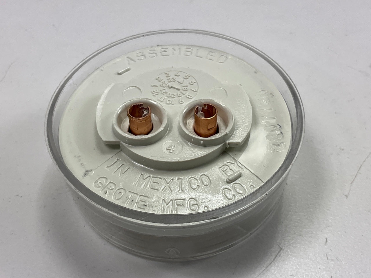 (2) Grote 45821 Twist In License Plate Light Lamps - 2'' Clear Round