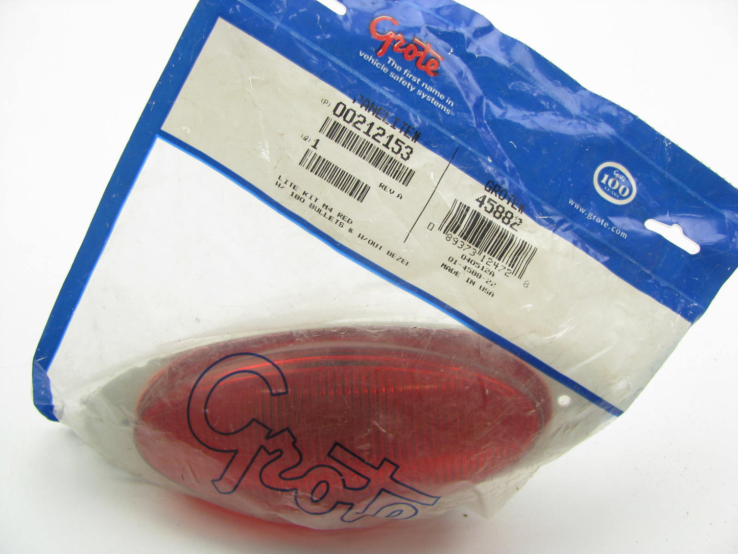 Grote 45882 Trailer Marker Lamp Series M4 9'' Wide 1.375'' Depth 3.25'' H LED Red