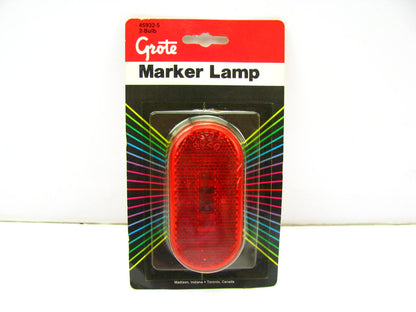 Grote 45932-5 Two Bulb Oval Side Marker Trailer Light Lamp RED