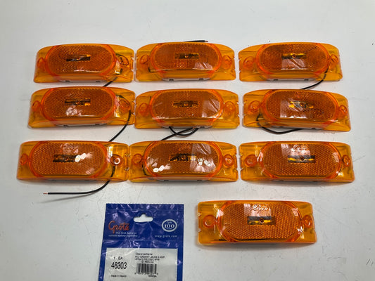 (10) GROTE 46303 Turtleback Amber Yellow Reflective Marker Light Lamp Trailer