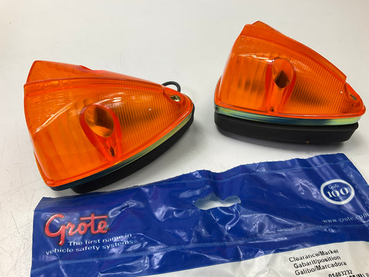 (2) Grote 46323 Yellow School Bus Wedge Marker Light Amber Clearance Light Lamp