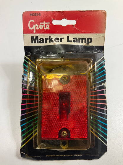 Grote 46392-5 Red Rectangle Single-Bulb Clearance / Trailer Side Marker Light