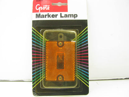 Grote 46393-5 Rectangular Single Bulb Clearance Side Marker Light Lamp - AMBER