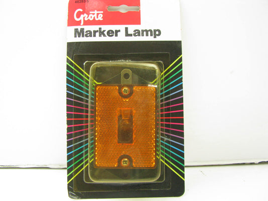 Grote 46393-5 Rectangular Single Bulb Clearance Side Marker Light Lamp - AMBER