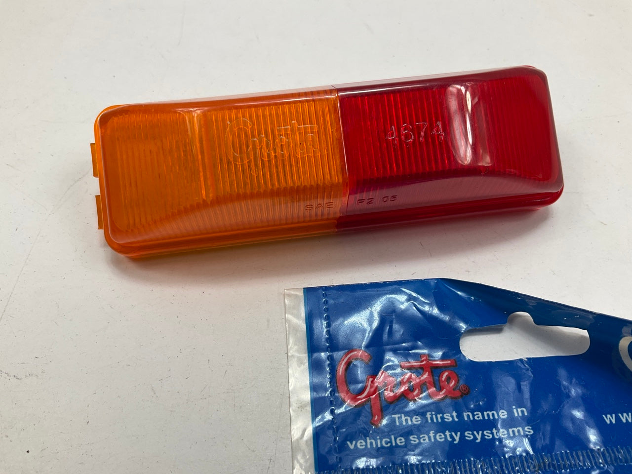Grote 46740 Rectangular Clearance Marker Light, Split Lens Amber & Red