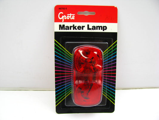 Grote 46792-5 Duramold Rectangle Square Corner Marker Lamp Light RED