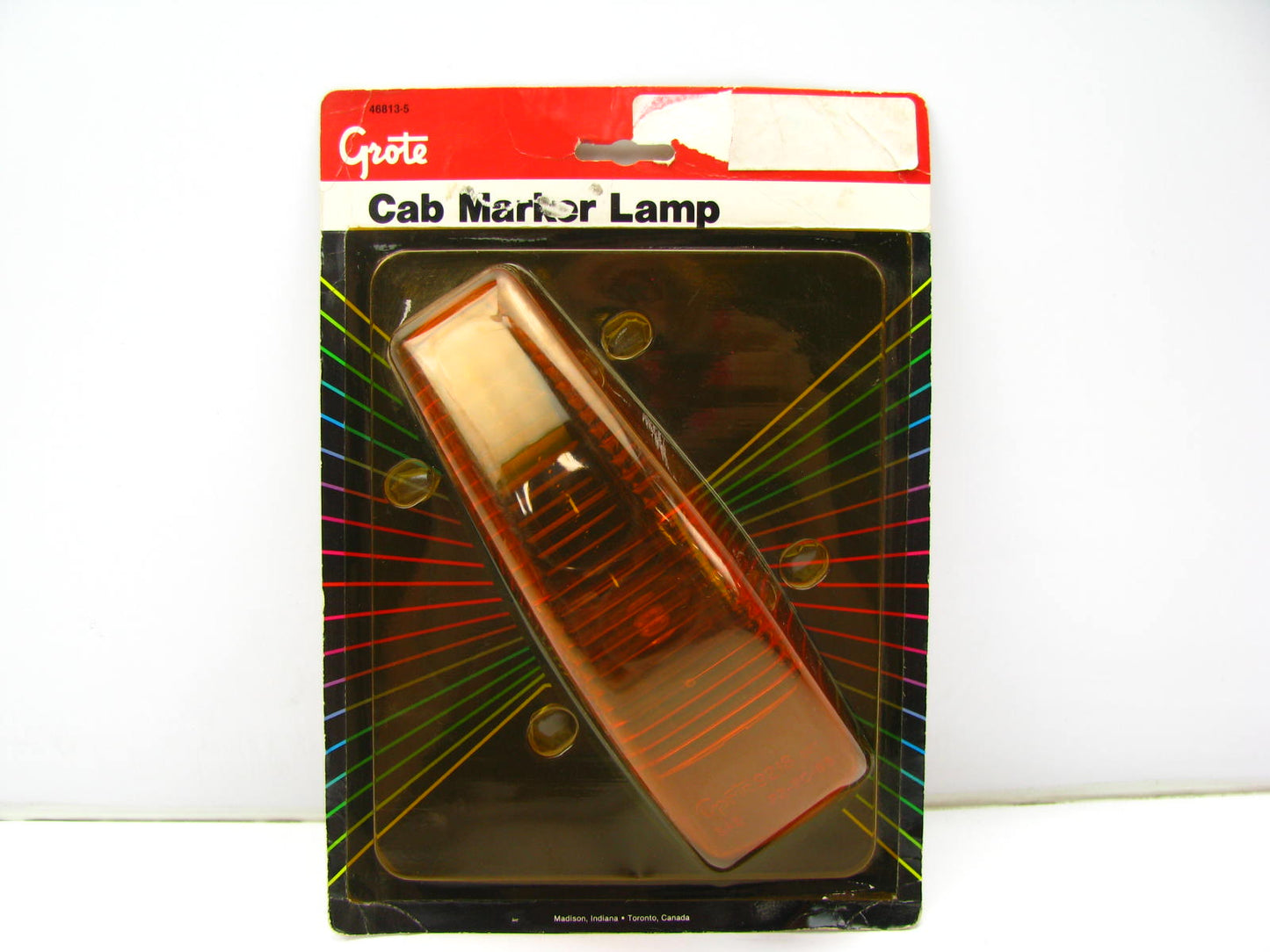 Grote 46813-5 Teardrop Shaped Rubber Mount Cab Marker Lamp Light YELLOW