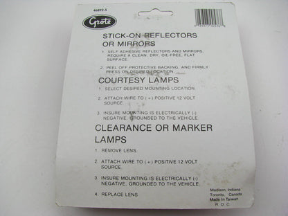 Grote 46892 Chrome Armored Clearance Marker Light Lamp - RED
