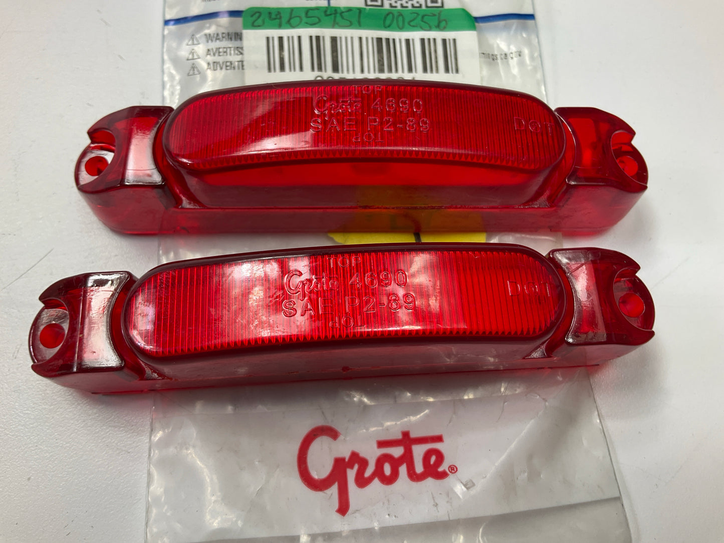 (2) Grote 46922 Red SuperNova Thin-Line LED Clearance Marker Light Body ONLY