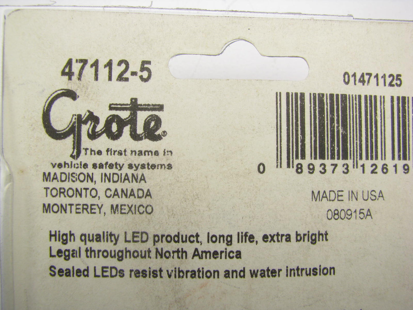 Grote 47112-5 SuperNova 2'' LED Clearance Marker Light - 12V .06A Red