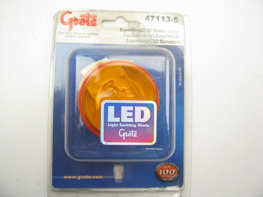 Grote 47113-5 SuperNova 2'' LED Clearance Marker Light - 12V Yellow .06A