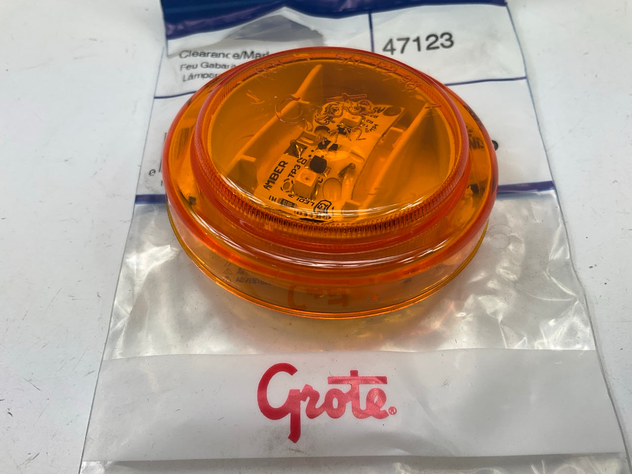 Grote 47123 Clearance Marker Light 2-1/2'' Amber LED Lamp, Supernova