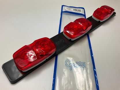 Grote 49082 Low-Profile Red Marker Lamp Light Bar, Square Corner Style
