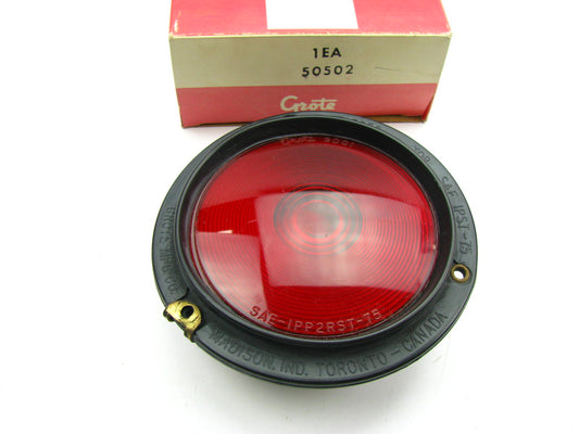 Grote 50502 Side Marker Light Stop, Tail, Turn Rubber Lamp Housing Red Lamp
