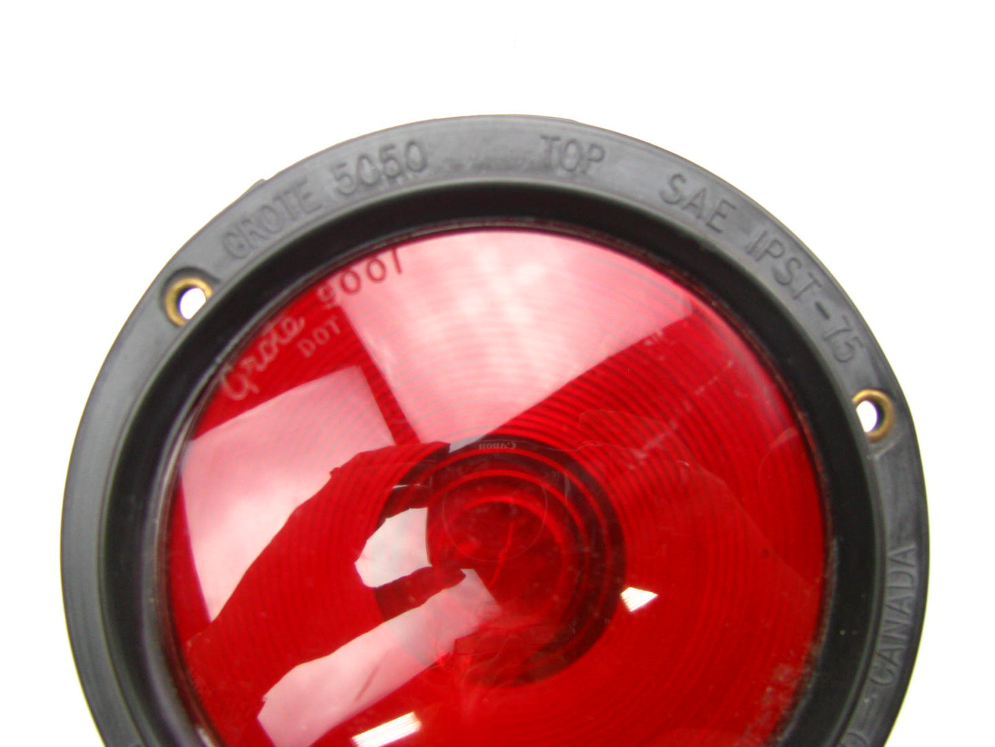 Grote 50502 Side Marker Light Stop, Tail, Turn Rubber Lamp Housing Red Lamp