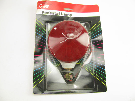 Grote 50642-5 Round Duramold Single Face Double Contact Pedestal Lamp Light RED