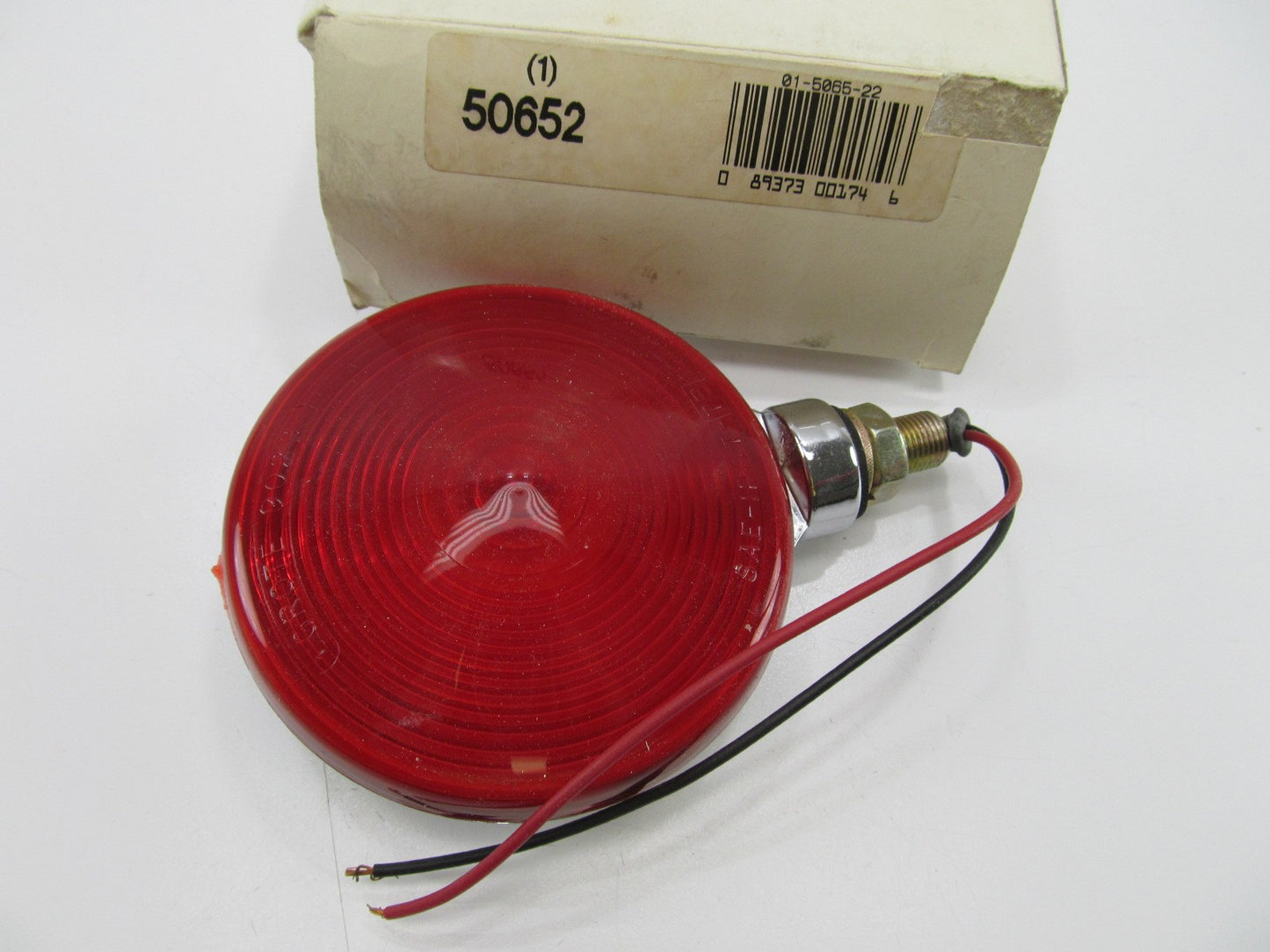 Grote 50652 Double Contact Single Face Lamp Red, Chrome-Plated Die Cast 12 Volt