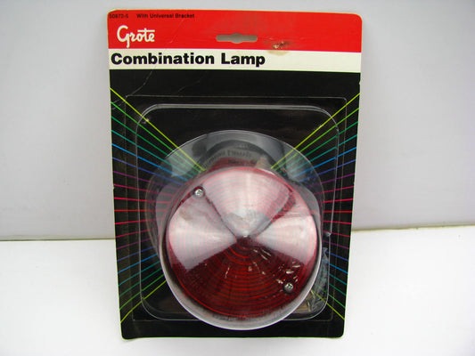 Grote 50872-5 Round 4'' Duramold Universal Mount Stop Turn Tail Lamp Light RED