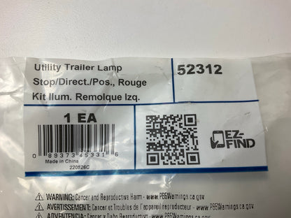 Grote 52312 Left Trailer Turn Signal Tail Stop Lamp Light W/ License Window