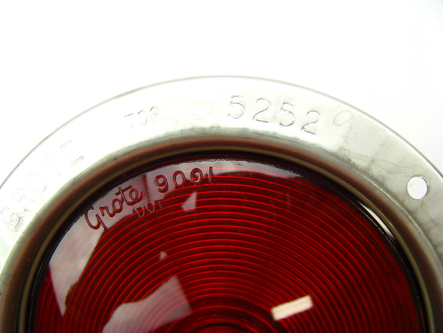 Grote 52522 Tail Light Lamp , Economy Stainless Steel Red Light Easy Snap Lens
