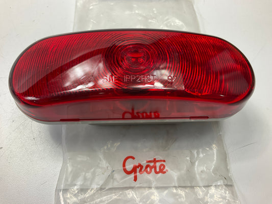 Grote 52562 6-1/2'' Oval Truck Trailer Stop Tail Turn Light Red Male Pin 5256