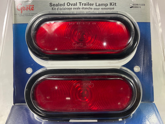 Grote 530825 Oval Trailer Stop Tail Turn Submersible Lights Kit, Boat Trailer