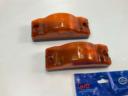 (2) Grote 53163 Sentry Sealed Marker Side Turn Light Lamp, Amber