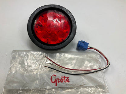 Grote 53462 SuperNova 4'' 10-Diode Pattern Red LED Stop Tail Turn Light, Male Pin