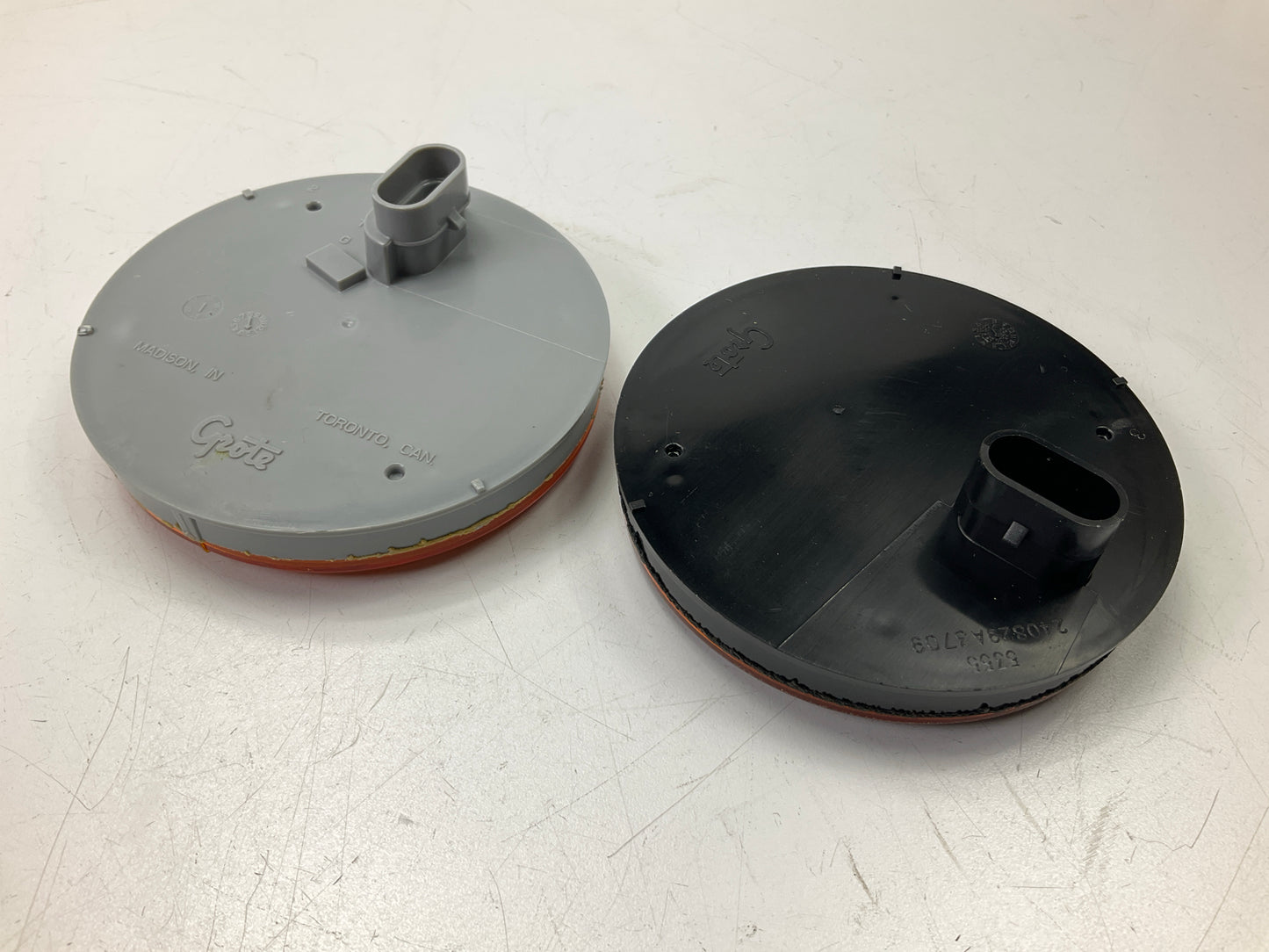 (2) Grote 53553 SuperNova 4'' Amber 10-Diode LED Stop Tail Turn Light Lamp