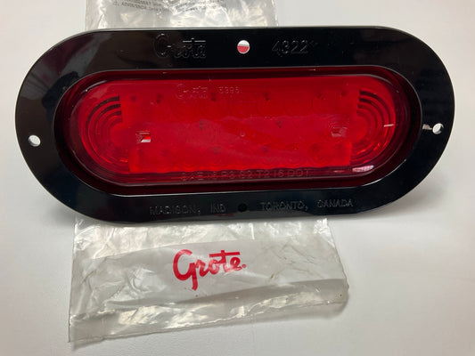 Grote 53622 SuperNova Oval LED Stop Tail Turn Light, Theft-Resistant Flange, RED