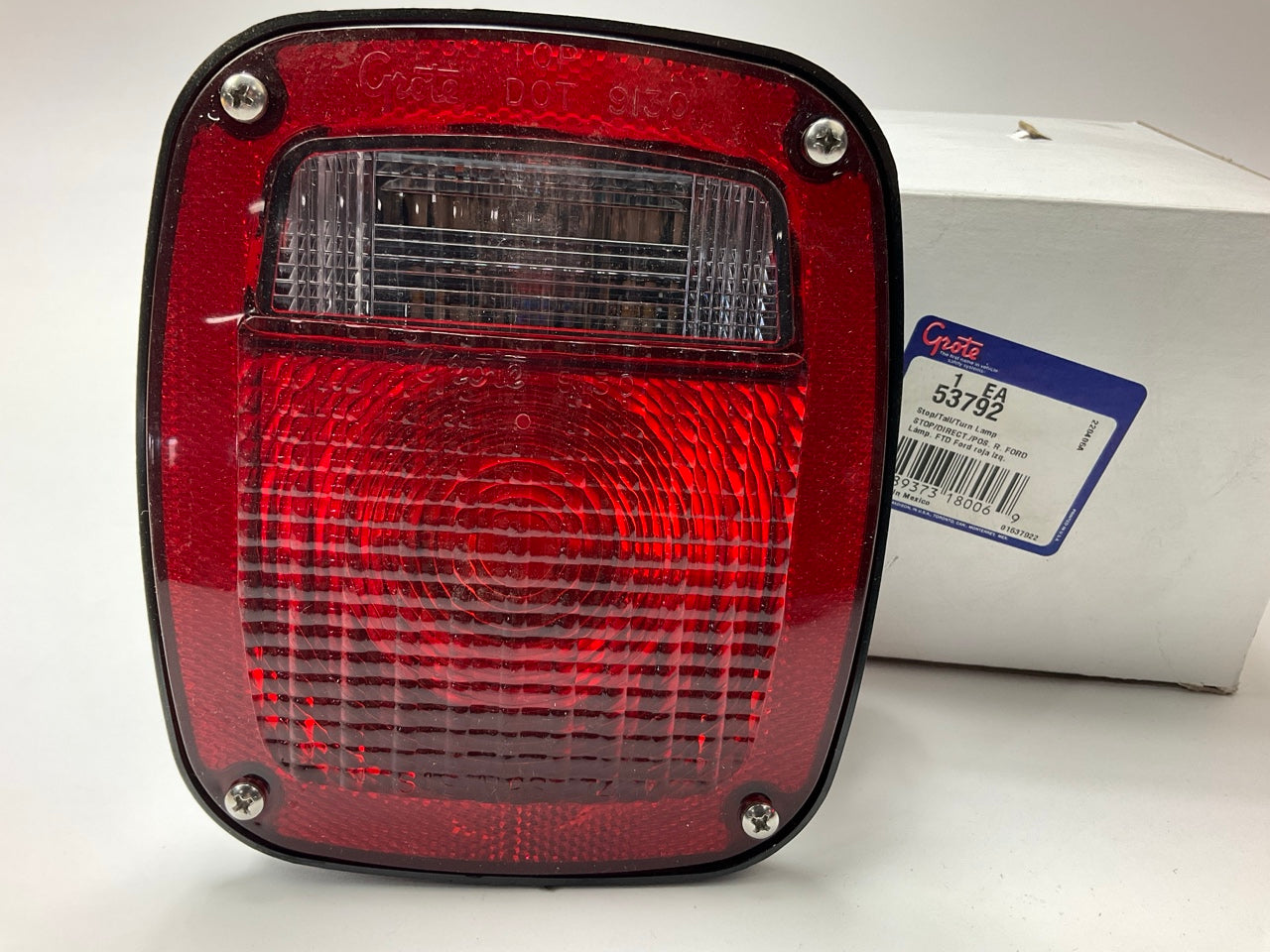 Grote 53792 Rear Left Stop Turn Tail Light Lamp W/ License Window - FORD TRUCK