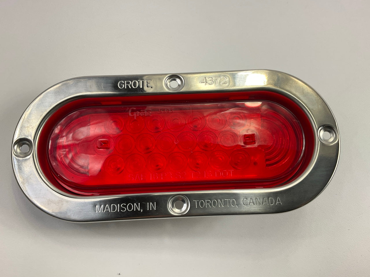 Grote 53972 SuperNova 6'' Oval LED Red Stop Tail Turn Light Lamp