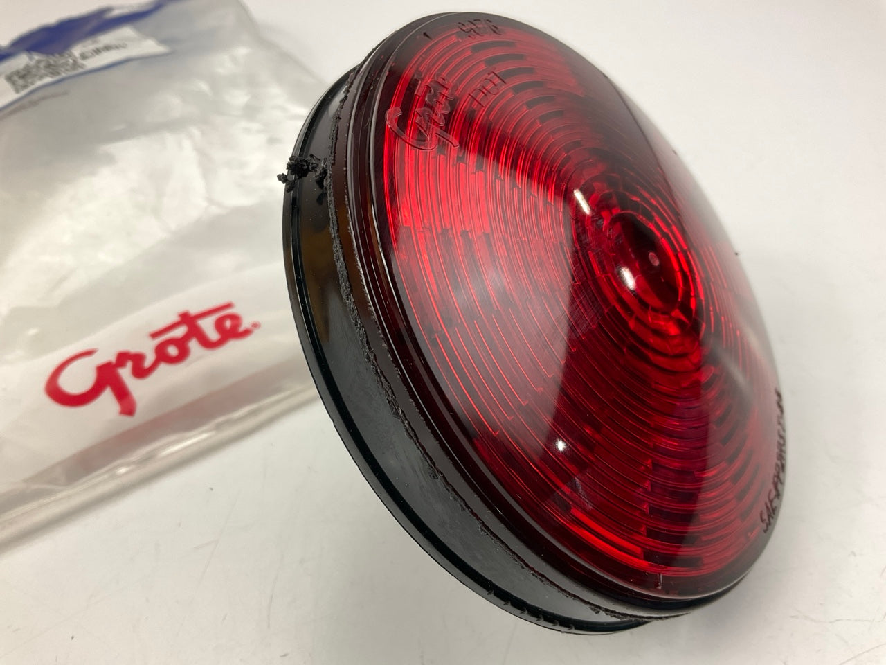 Grote 54342 Select 4'' Red Round Grommet Mount LED Combination Tail Light Lamp
