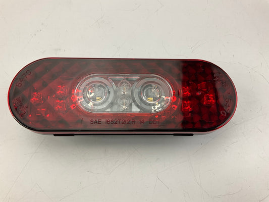 Grote 54682 6'' Oval LED Stop Tail Turn Light Lamp With Integrated Back-Up