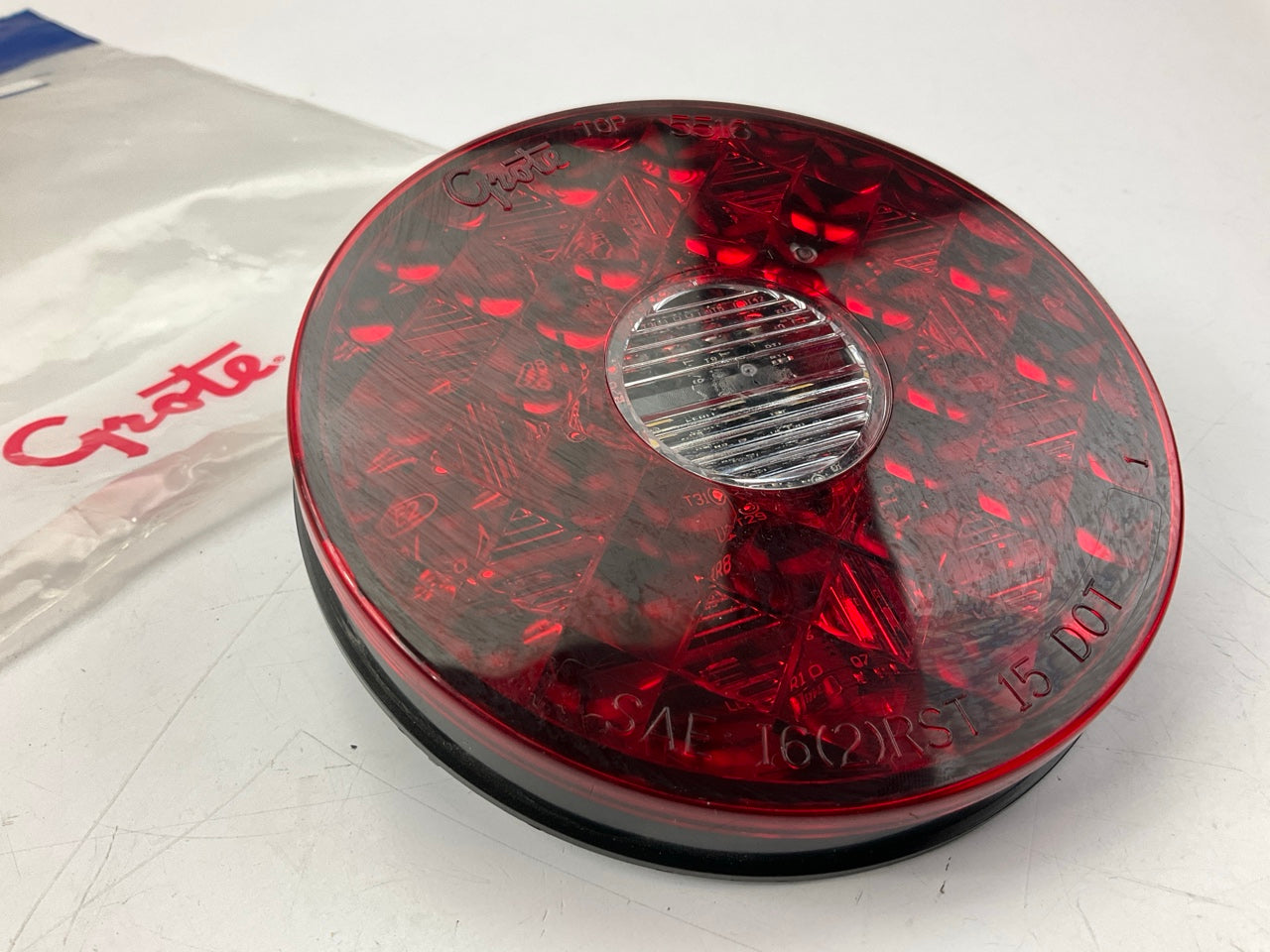 Grote 55162 4'' Round LED Stop Tail Turn Light Lamp With Integrated Backup