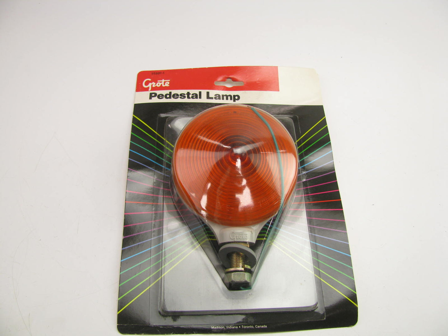 Grote 55220-5 Round Thin Line Double Face Pedestal Lamp Light RED & YELLOW