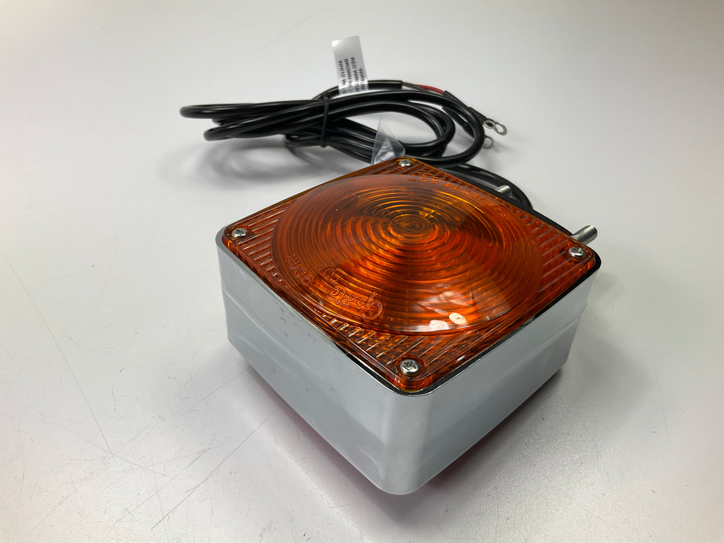 Grote 55340 Stop / Tail / Turn Tail Light Lamp Red 2-Stud Chrome W/Pigtail