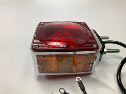 Grote 55340 Stop / Tail / Turn Tail Light Lamp Red 2-Stud Chrome W/Pigtail