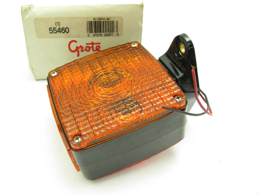 Grote 55460 Pedestal Mount Light W/ Pigtail - Red / Yellow 12V