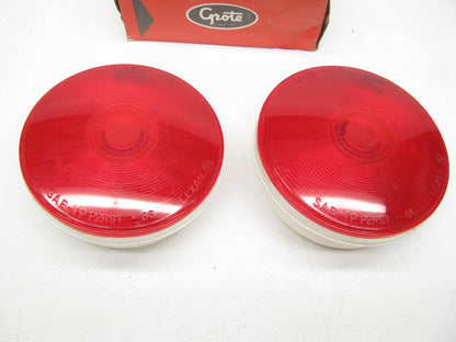 (2) Grote 55572 Torsion Mount II 4'' Single Function Tail Light RED