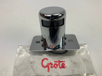 Grote 60151 License Plate Light Lamp, Chrome #67 Bulb 12V Volt