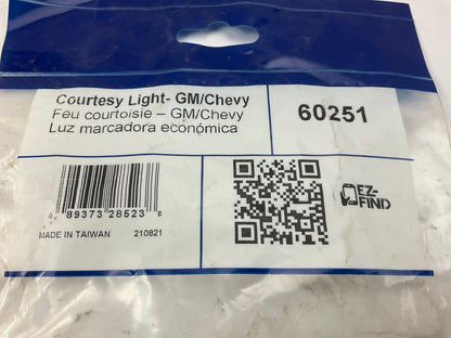 Grote 60251 Chrome-Plated Courtesy Lamp Light, 12V Single Bulb