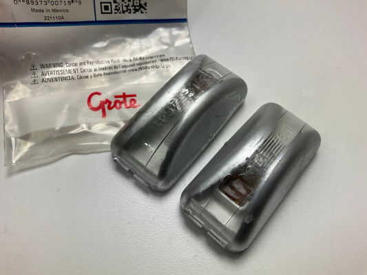Grote 60261 Small Rectangular License Plate Lights Lamp, PAIR