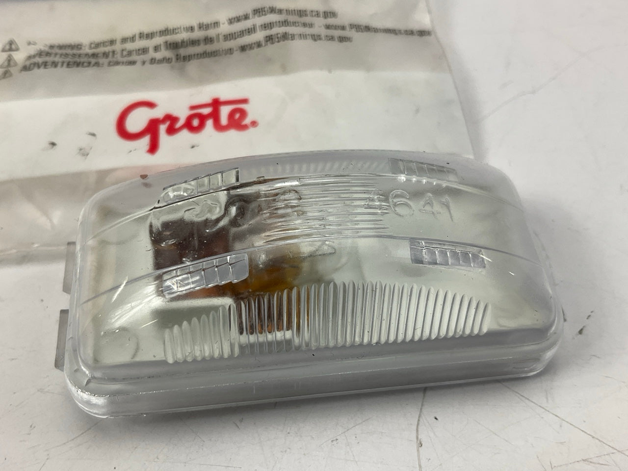 Grote 60271 Small Rectangular Auxiliary Utility Light Lamp, Clear 12V