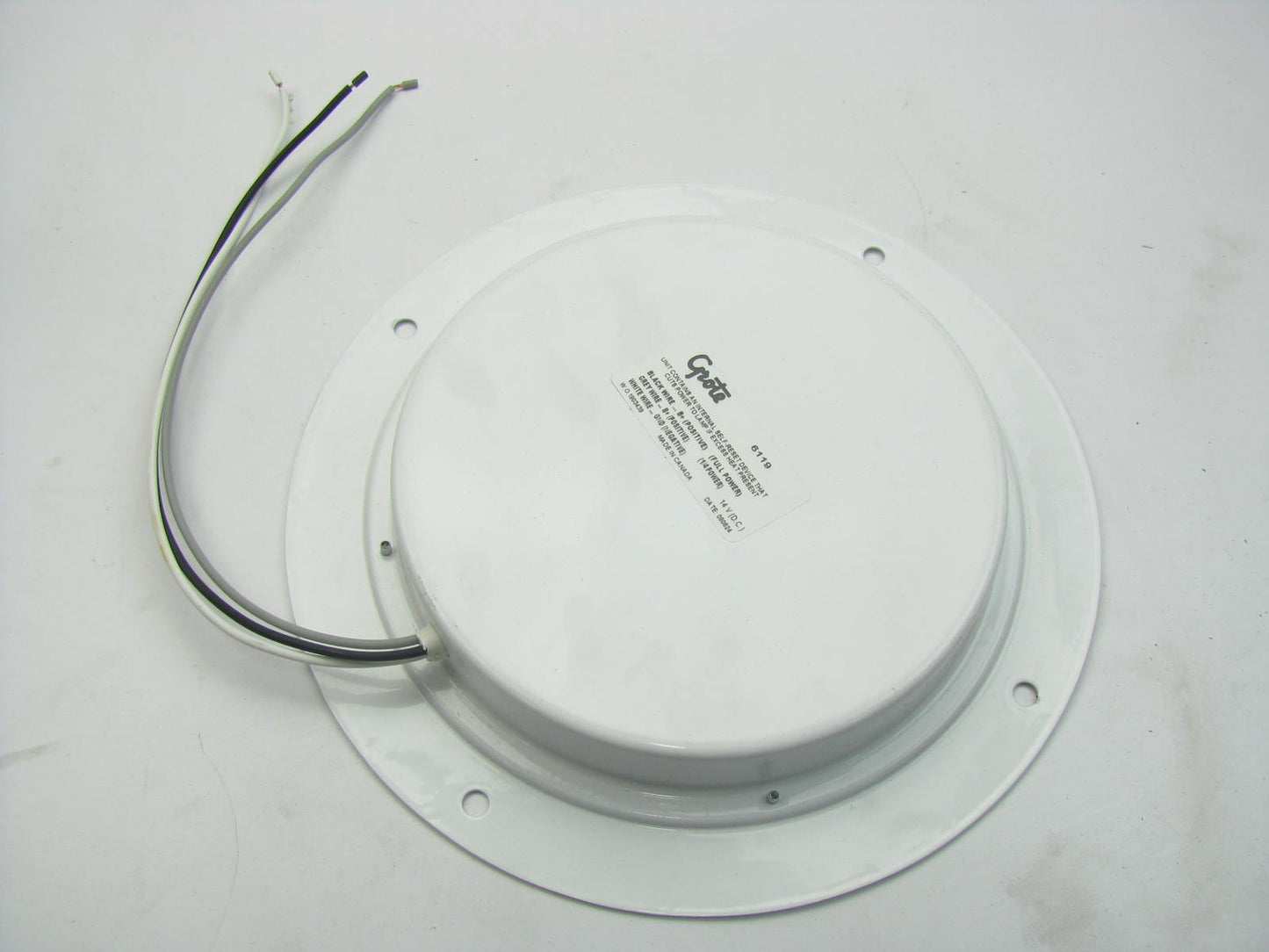 Grote 61191 Ambulance Interior Lights Clear 7'' Round Lamp W/ Dimming Function