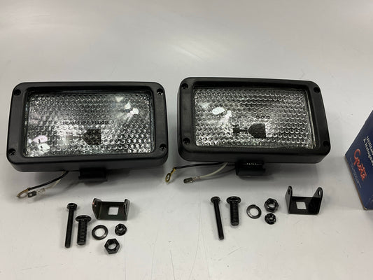 (2) Grote 63151-5 12V Flood Halogen Beam Style Flood Work Lamp Utility Light
